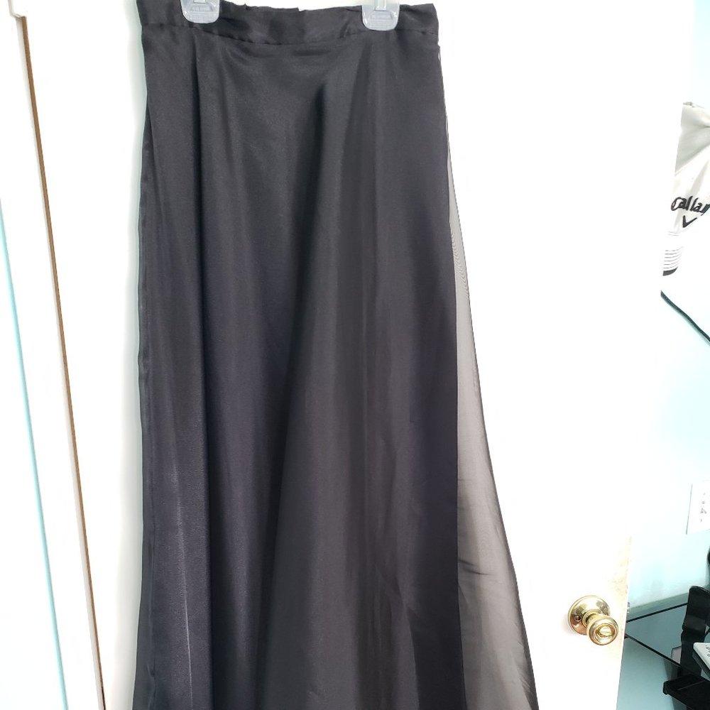 Black floor length formal skirt, size 10